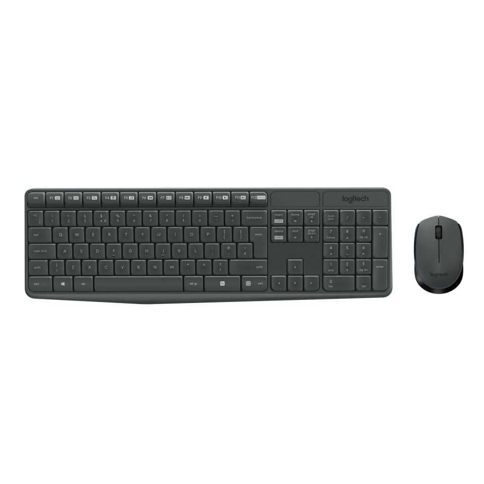 Logitech MK235 Türkçe Kablosuz Koyu Gri Q Klavye+Mouse