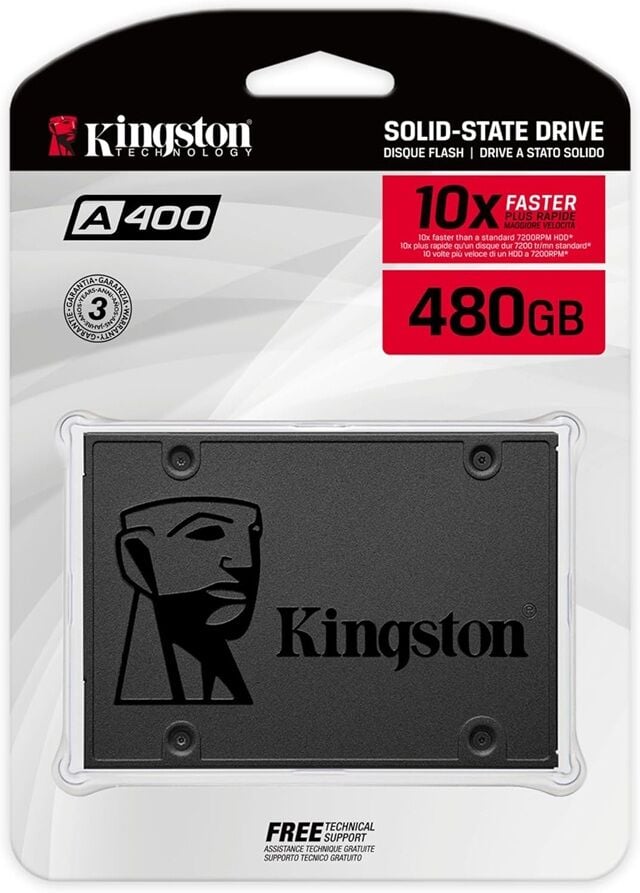 Kingston 480GB A400 SATA3 2.5 SSD SA400S37/480G
