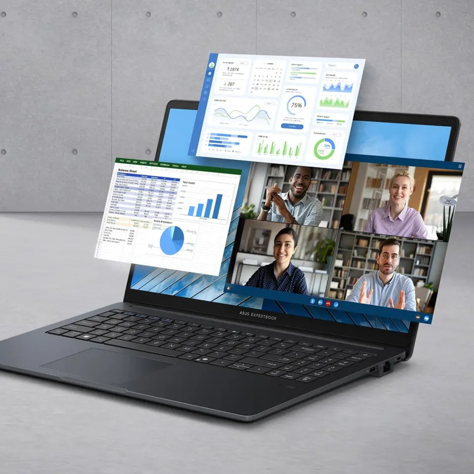 ASUS ExpertBook B1 AI Dizüstü Bilgisayar B1503CVA-IS78020CORE 7 150U 8GB 512GB 15.6  FreeDos